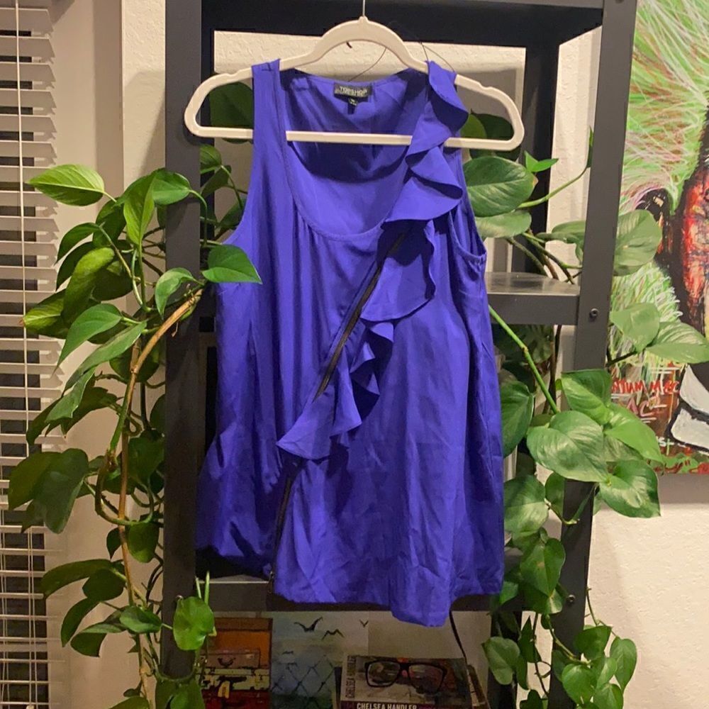 Purple Topshop Zipper Dress NWOT Size 8 Short
